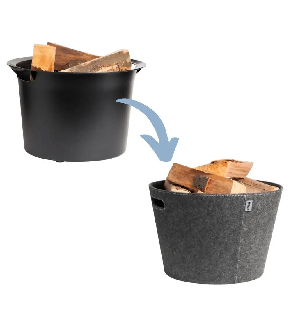Aduro Proline Holzkorb, grau Filz - Premium von Aduro - Kaufen Sie jetzt bei Mein Schornsteinprofi