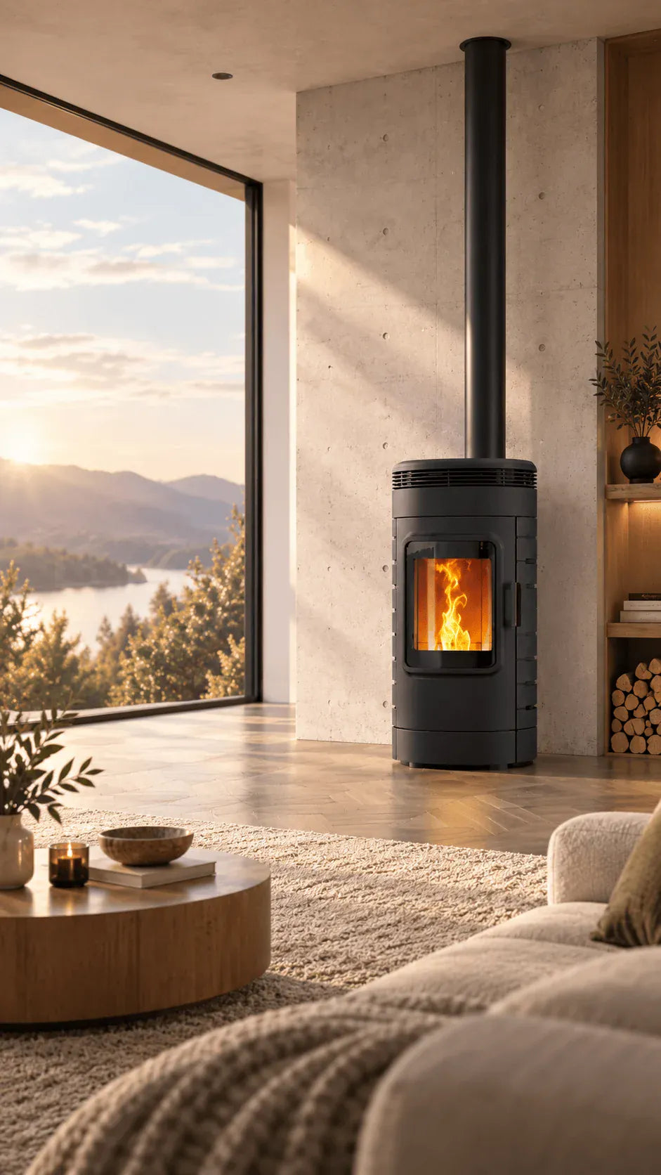 Austroflamm Ella – Runder Design-Pelletofen