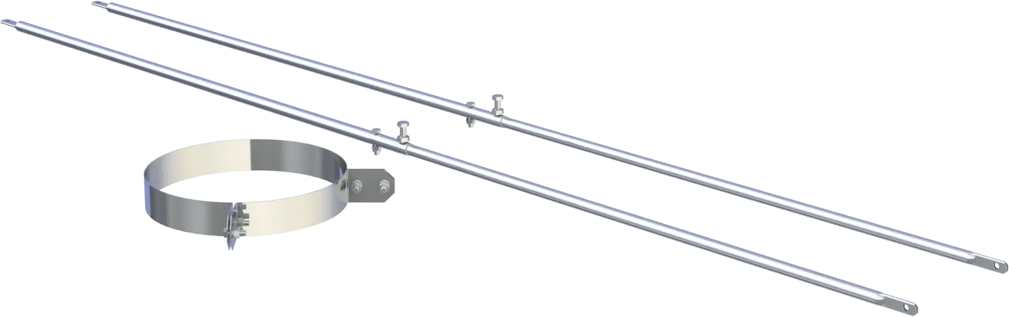 EdelstahlschornsteinSchornstein-Abspannset mit Rundrohr verstellbar bis 3000mm - Premium Edelstahlschornstein von Jeremias - Kaufen Sie jetzt bei Mein Schornsteinprofi