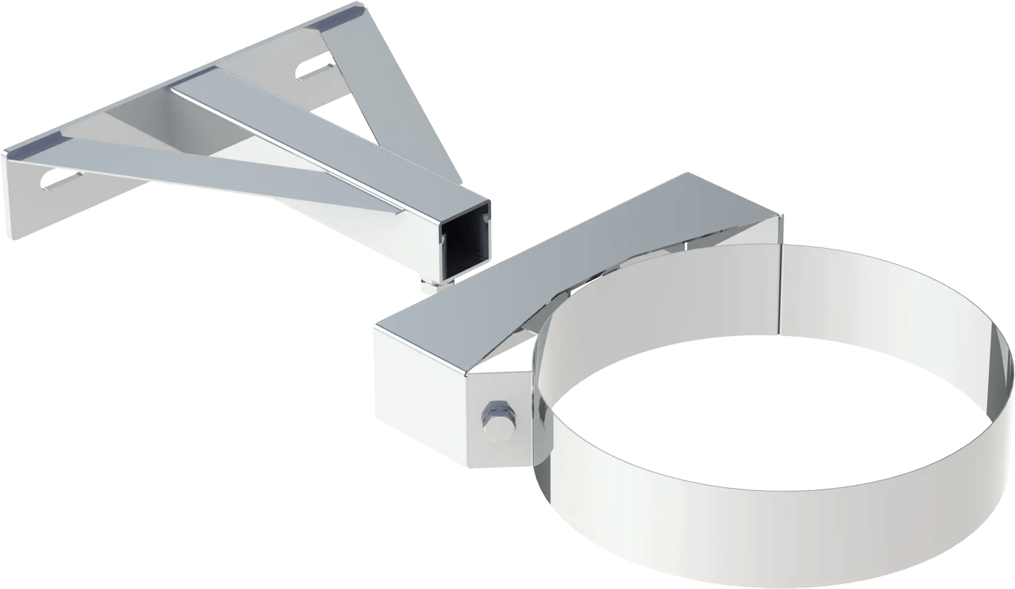 EdelstahlschornsteinWand- und Kopfteil für Wandhalter, Wandabstand ab 250 mm - Premium Edelstahlschornstein von Jeremias - Kaufen Sie jetzt bei Mein Schornsteinprofi