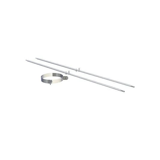 EdelstahlschornsteinDW-ECO 2.0 Abspannset mit Rundrohr verstellbar bis 2000mm - Premium Edelstahlschornstein von Jeremias - Kaufen Sie jetzt bei Mein Schornsteinprofi