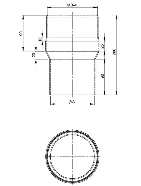 OfenrohrErweiterung Ø160/180 - Premium Ofenrohr von Jeremias - Kaufen Sie jetzt bei Mein Schornsteinprofi