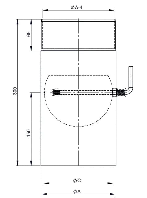 OfenrohrOfenrohr, Kaminrohr 30 cm, Ø 160mm mit Drosselklappe - Premium Ofenrohr von Jeremias - Kaufen Sie jetzt bei Mein Schornsteinprofi