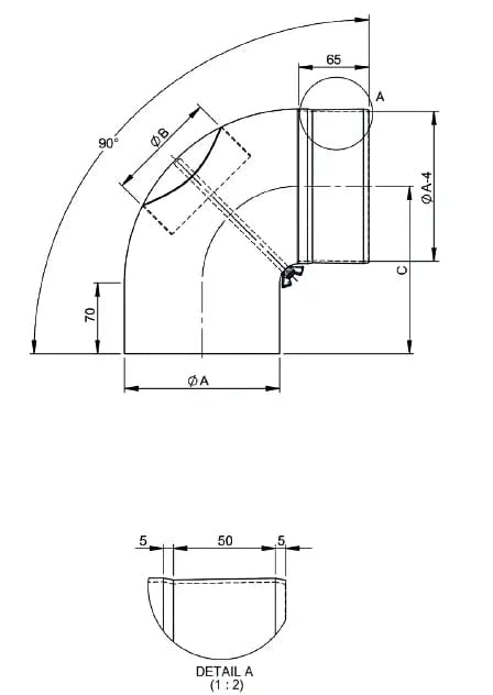 OfenrohrVollformbogen 90°, Ø 150mm mit Tür - Premium Ofenrohr von Jeremias - Kaufen Sie jetzt bei Mein Schornsteinprofi