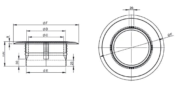 OfenrohrWandfutter mit Zentrierfedern und Wandrosette 55mm, Ø 120mm - Premium Ofenrohr von Jeremias - Kaufen Sie jetzt bei Mein Schornsteinprofi