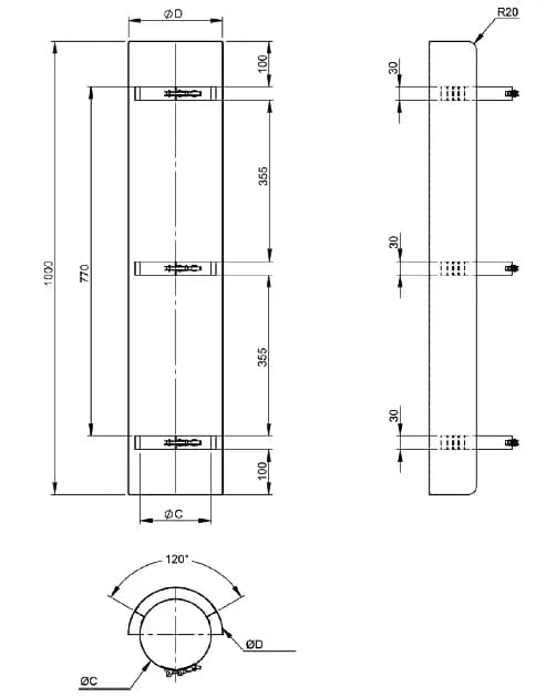 OfenrohrStrahlungsschutz, l=100 cm, Ø 160mm - Premium Ofenrohr von Jeremias - Kaufen Sie jetzt bei Mein Schornsteinprofi