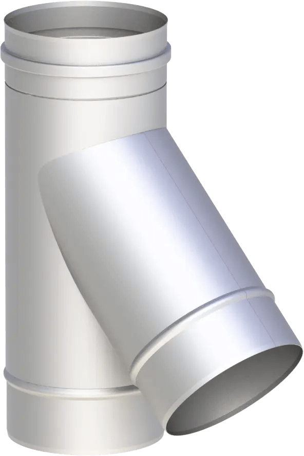 EdelstahlschornsteinT-Anschluss 45°mit Wassernase (WIG-geschweißt) - Premium Edelstahlschornstein von Jeremias - Kaufen Sie jetzt bei Mein Schornsteinprofi