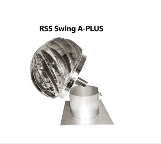 drehbarer Schornsteinaufsatz Rotovent® RS5 Swing A-Plus auf Montageplatte in bester Qualität  und schneller Lieferung, bei Mein Schornsteinprofi