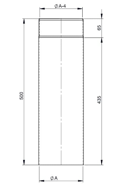 OfenrohrOfenrohr, Kaminrohr 50 cm, Ø 150mm - Premium Ofenrohr von Jeremias - Kaufen Sie jetzt bei Mein Schornsteinprofi