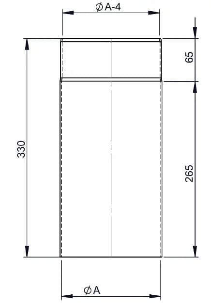 OfenrohrOfenrohr, Kaminrohr 33 cm, Ø 150mm - Premium Ofenrohr von Jeremias - Kaufen Sie jetzt bei Mein Schornsteinprofi