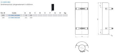 OfenrohrStrahlungsschutz l=500mm, Ø 80mm - Premium Ofenrohr von Jeremias - Kaufen Sie jetzt bei Mein Schornsteinprofi