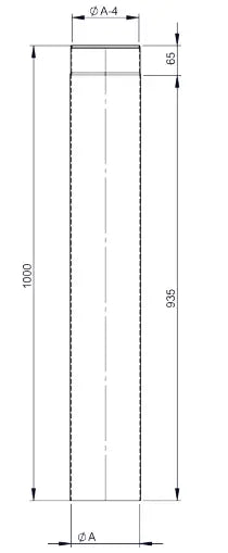 OfenrohrOfenrohr, Kaminrohr 100 cm, Ø 120mm mit Drosselklappe, Kondensatring und Tür - Premium Ofenrohr von Jeremias - Kaufen Sie jetzt bei Mein Schornsteinprofi