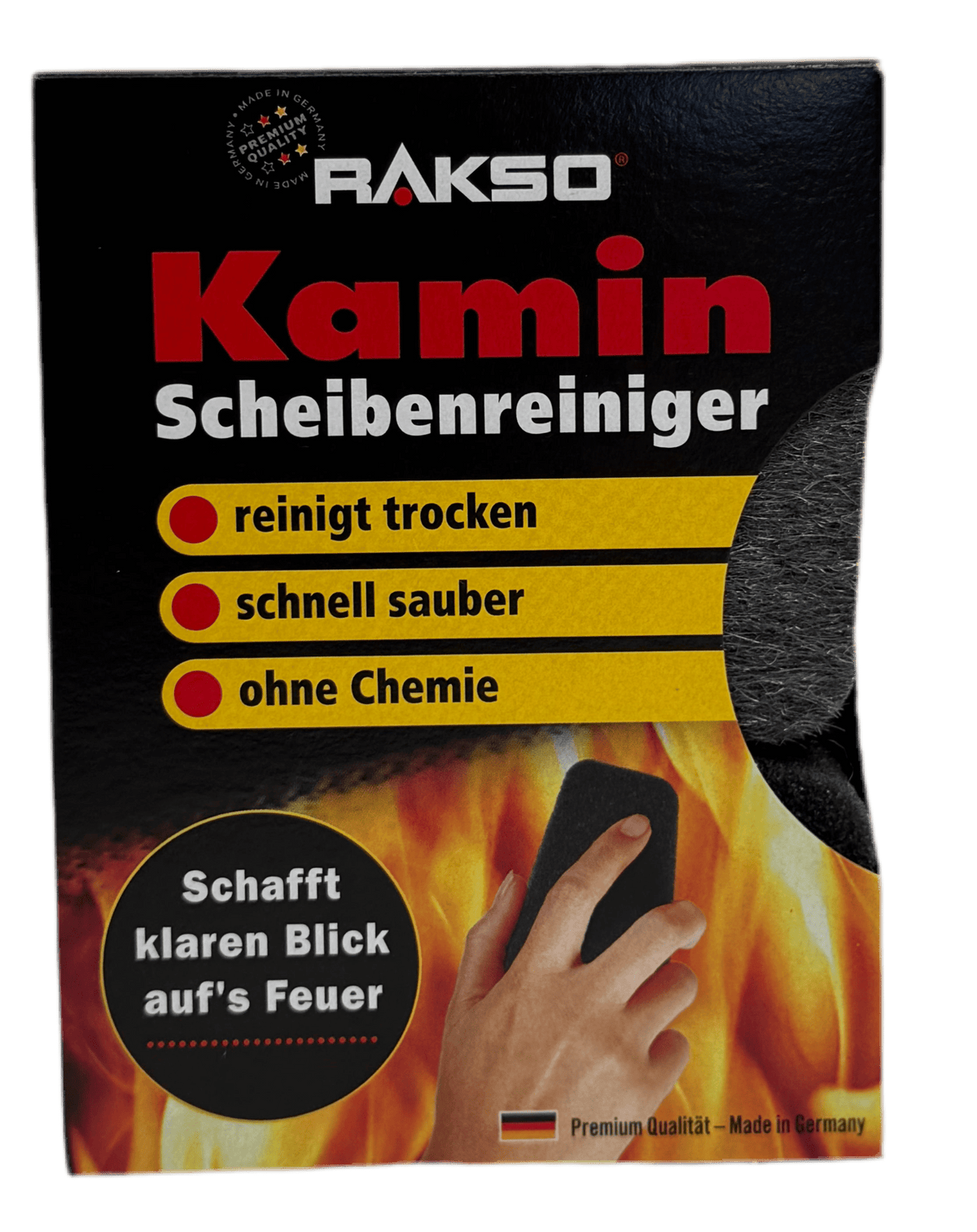Kaminscheibenreiniger aus Mikrofaser