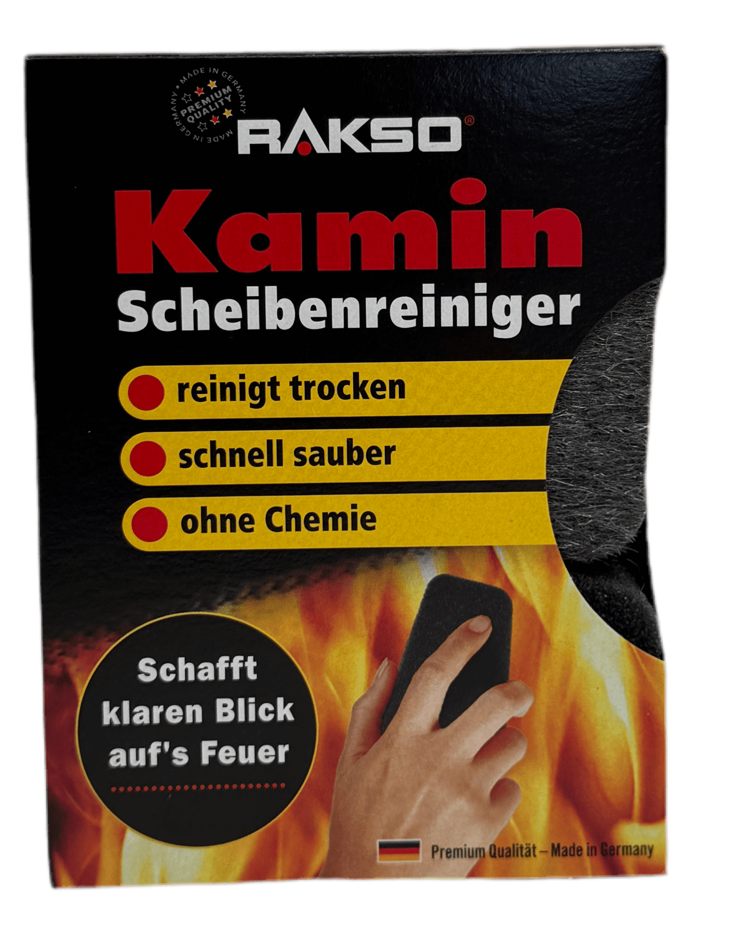 Kaminscheibenreiniger aus feinster Mikrofaser in Premium Qualität