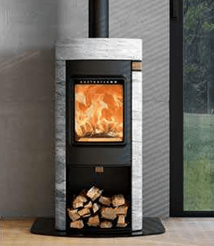 Austroflamm Elisabeth in Marble Grey Clouds Naturstein – elegante graue Marmoroptik