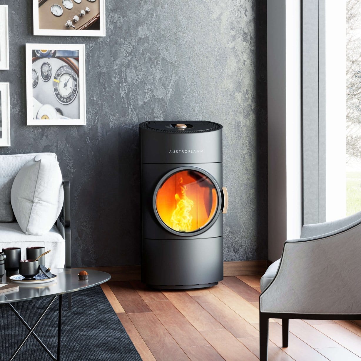 🔥 Austroflamm Clou Compact Pellet – Kleiner Design-Pelletofen mit App-Steuerung