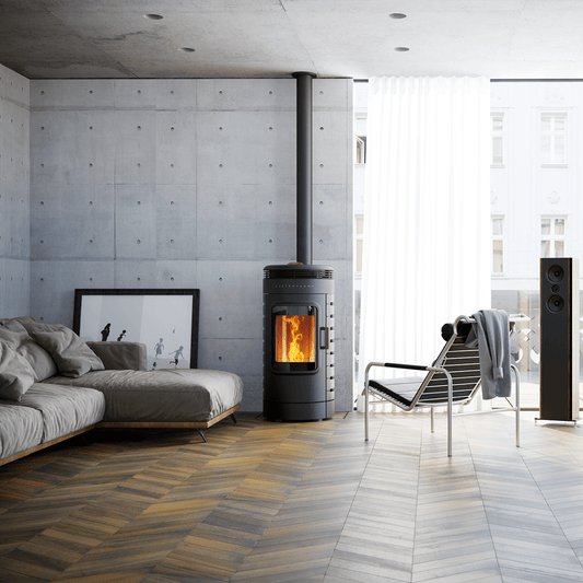 Austroflamm Ella – Runder Design-Pelletofen mit App-Steuerung