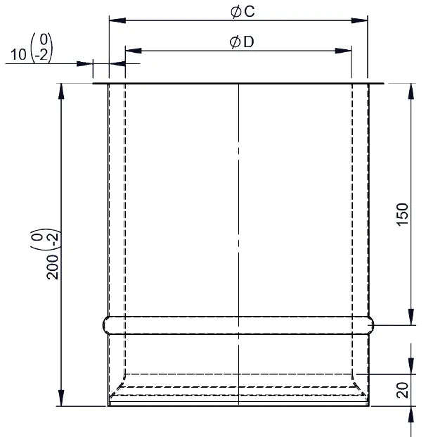 OfenrohrWandfutter, Ø 120mm, Stahl, 200 mm, unlackiert - Premium Ofenrohr von Jeremias - Kaufen Sie jetzt bei Mein Schornsteinprofi