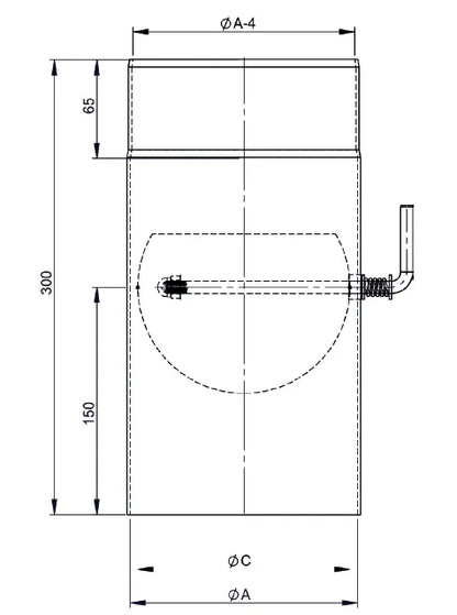 OfenrohrOfenrohr, Kaminrohr 30 cm, Ø 180mm mit Drosselklappe - Premium Ofenrohr von Jeremias - Kaufen Sie jetzt bei Mein Schornsteinprofi