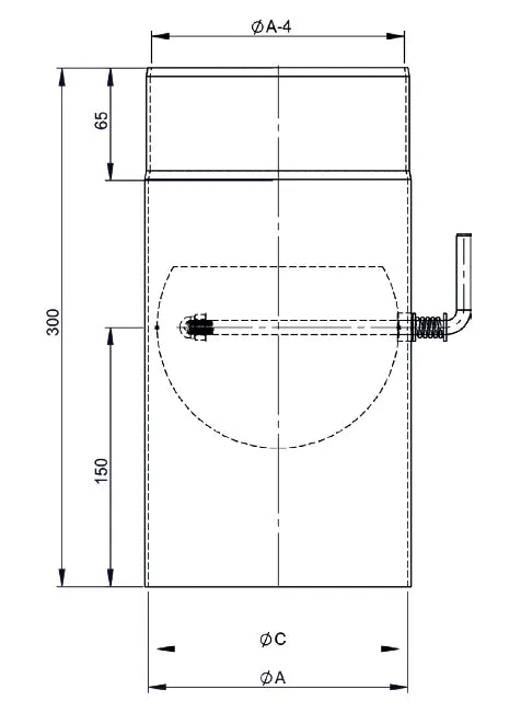 OfenrohrOfenrohr, Kaminrohr 30 cm, Ø 130mm mit Drosselklappe - Premium Ofenrohr von Jeremias - Kaufen Sie jetzt bei Mein Schornsteinprofi