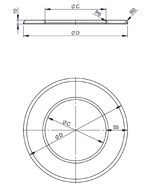 OfenrohrRosette, Wandrosette 55mm, Ø 120mm - Premium Ofenrohr von Jeremias - Kaufen Sie jetzt bei Mein Schornsteinprofi