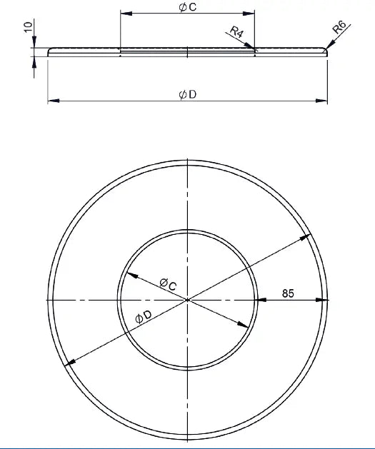 OfenrohrRosette, Wandrosette groß 85mm, Ø 120mm - Premium Ofenrohr von Jeremias - Kaufen Sie jetzt bei Mein Schornsteinprofi