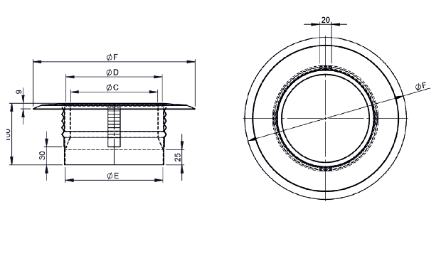 OfenrohrWandfutter mit Zentrierfedern und Wandrosette 55mm, Ø 180mm - Premium Ofenrohr von Jeremias - Kaufen Sie jetzt bei Mein Schornsteinprofi