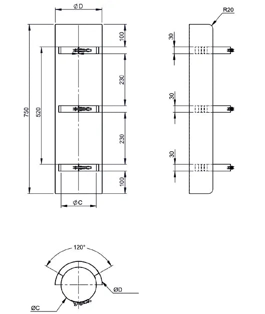 OfenrohrStrahlungsschutz, l=75 cm, Ø 180mm - Premium Ofenrohr von Jeremias - Kaufen Sie jetzt bei Mein Schornsteinprofi