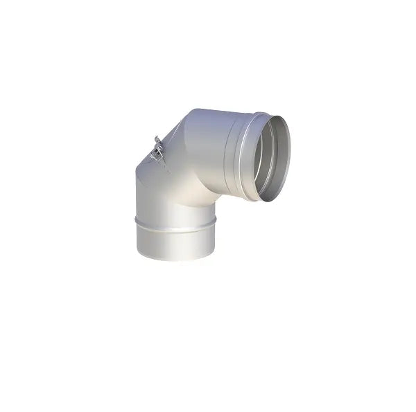 EdelstahlschornsteinBogen 90° starr mit Revisionsöffnung (bis 600°C/N1) - Premium Edelstahlschornstein von Jeremias - Kaufen Sie jetzt bei Mein Schornsteinprofi