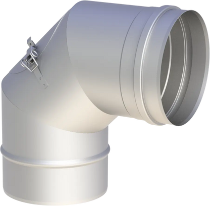 EdelstahlschornsteinBogen 90° starr mit Revisionsöffnung (bis 600°C/N1) - Premium Edelstahlschornstein von Jeremias - Kaufen Sie jetzt bei Mein Schornsteinprofi