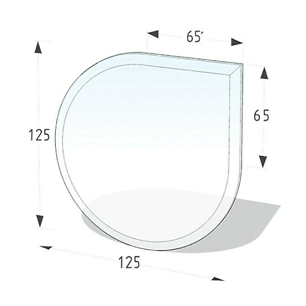 Glasbodenplatte Tropfenform - Premium  von Lienbacher - Kaufen Sie jetzt bei Mein Schornsteinprofi