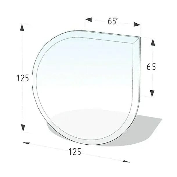 Glasbodenplatte Tropfenform - Premium  von Lienbacher - Kaufen Sie jetzt bei Mein Schornsteinprofi