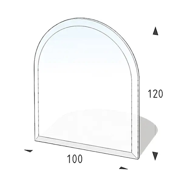 Glasbodenplatte halbrund - Premium  von Lienbacher - Kaufen Sie jetzt bei Mein Schornsteinprofi