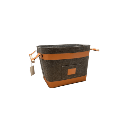 🧺Holzkorb | Filzkorb RUNA | Grau