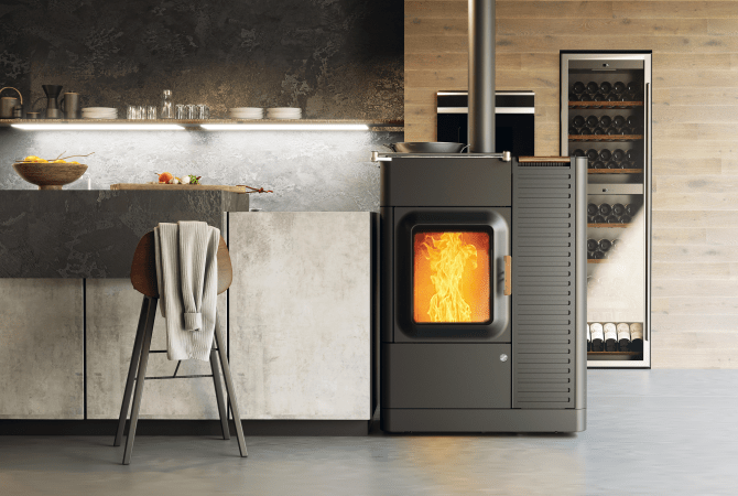 🔥 Austroflamm Mo Duo Cook Kombiofen mit Stahlverkleidung