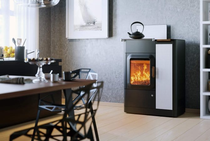 🔥 Austroflamm Mo Duo Cook Kombiofen mit Keramk brigth white