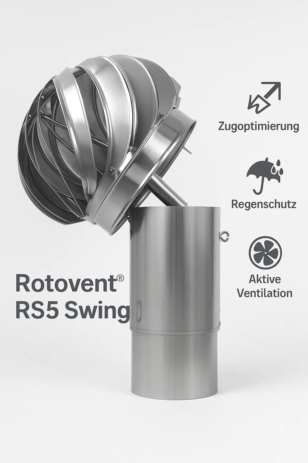 drehbarer Schornsteinaufsatz Rotovent® RS5 Swing Mein Schornsteinprofi