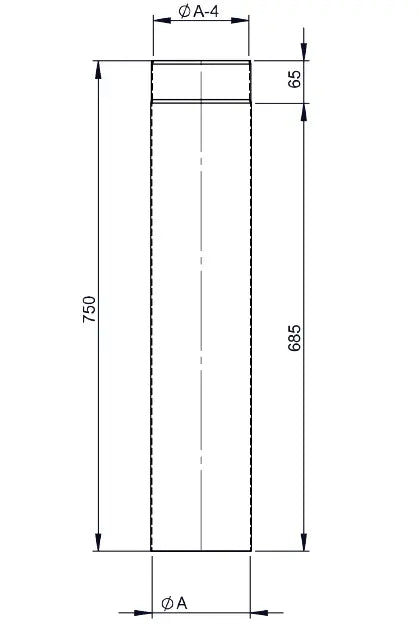 OfenrohrOfenrohr, Kaminrohr 75 cm, Ø 150mm - Premium Ofenrohr von Jeremias - Kaufen Sie jetzt bei Mein Schornsteinprofi