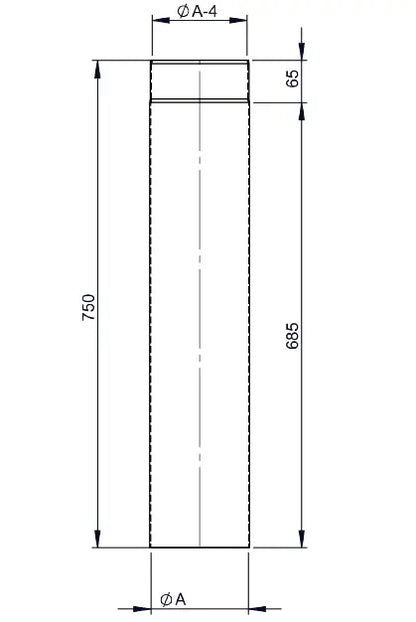 OfenrohrOfenrohr, Kaminrohr 75 cm, Ø 160mm - Premium Ofenrohr von Jeremias - Kaufen Sie jetzt bei Mein Schornsteinprofi