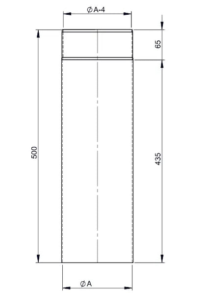 OfenrohrOfenrohr, Kaminrohr 50 cm, Ø 160mm - Premium Ofenrohr von Jeremias - Kaufen Sie jetzt bei Mein Schornsteinprofi